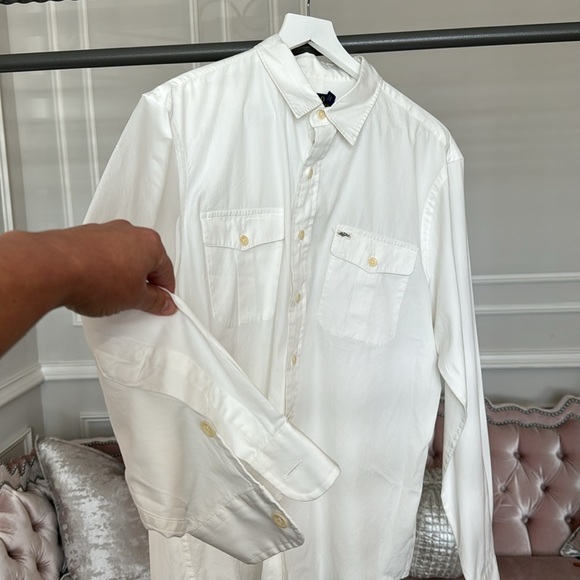 POLO RALPH LAUREN MEN WHITE SHIRT BEACH TWILL SIZE XL - Picture 11 of 17